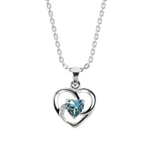 Clara 925 Sterling Silver Heart Pendant Necklace | with or Without Chain & Bracelet | Gift for Women and Girls
